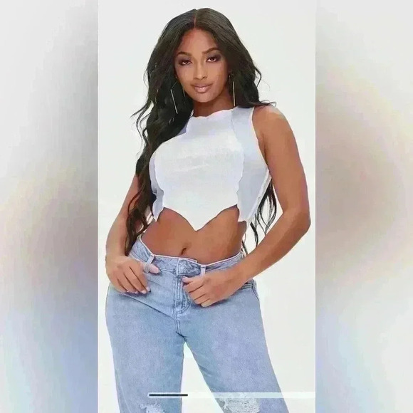 Reworked Handkerchief Crop Top - Picture 3 of 6